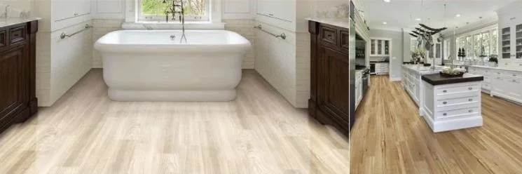 Click Waterproof Spc Wooden Vinyl Flooring with Embossed